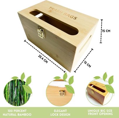 Classificação Dispensador de sacos de bambu para sacos de lixo montado na parede