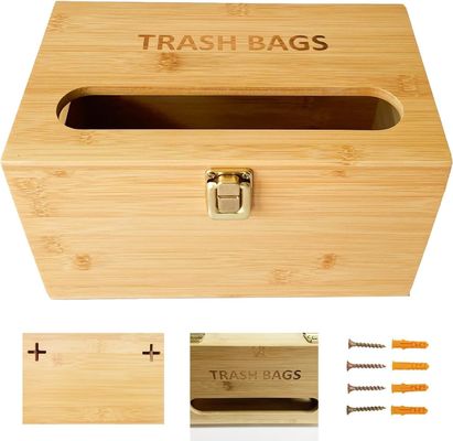 Classificação Dispensador de sacos de bambu para sacos de lixo montado na parede