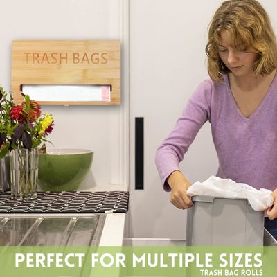 Classificação Dispensador de sacos de bambu para sacos de lixo montado na parede