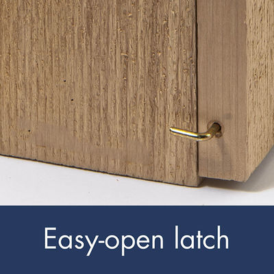 Fechamento de Push-up Decoração de jardim de padrão sólido Casa de pássaros de madeira com varanda dianteira