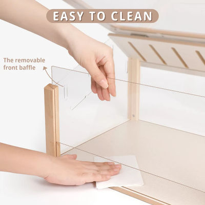 Caixinha de relógio Hideout de hamster personalizado Mobiliário de madeira para animais de estimação Playhouse Padrão sólido para animais de estimação pequenos