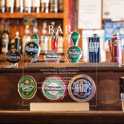 Como seu pedido Acrílico lista de bebidas de bar sinal de casamento com madeira personalizado