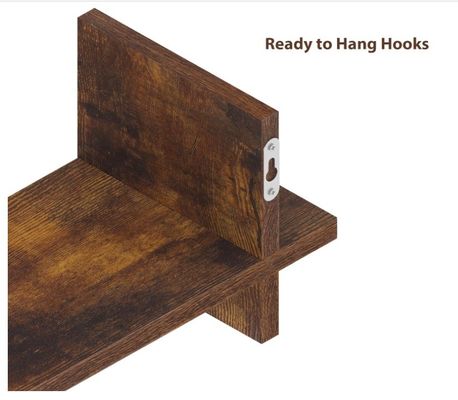 Aproveite o espaço de forma eficiente com 202408 Set 3 Prateleira Flutuante de Madeira Prateleiras Montadas na Parede