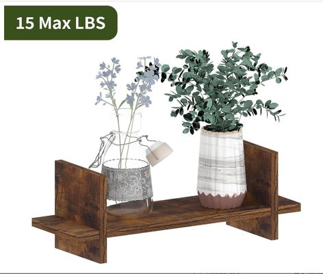 Aproveite o espaço de forma eficiente com 202408 Set 3 Prateleira Flutuante de Madeira Prateleiras Montadas na Parede