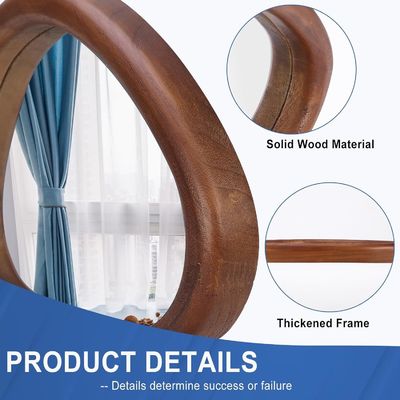 Estilo de design rústico Espelho assimétrico conjunto de 2 para decoração de parede no banheiro do hotel