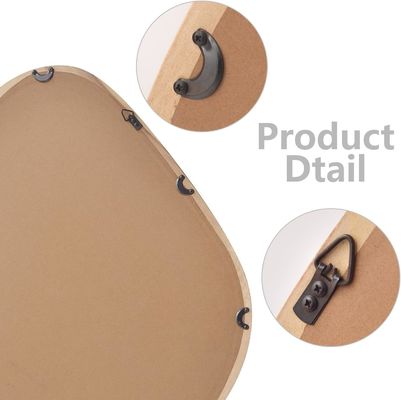 Espelho de casa de campo redondo de madeira lacada exclusivo para sala de estar e banheiro modernos