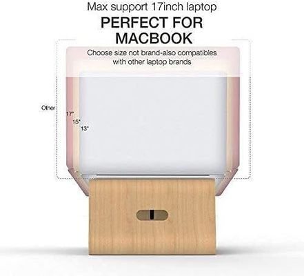 Stand de portátil de madeira para MacBook Y E-mail Embalagem Impressão queimada Bracket Dock ventilado