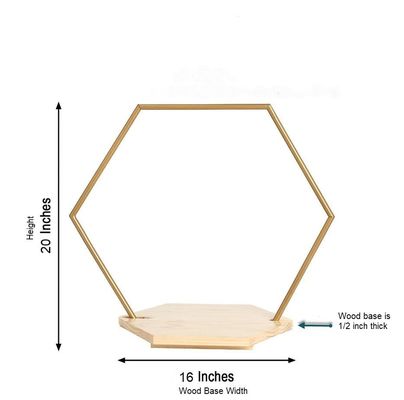 Padrão de bolo de madeira hexagonal personalizado com estrutura de metal Bambú e nozes com desconto