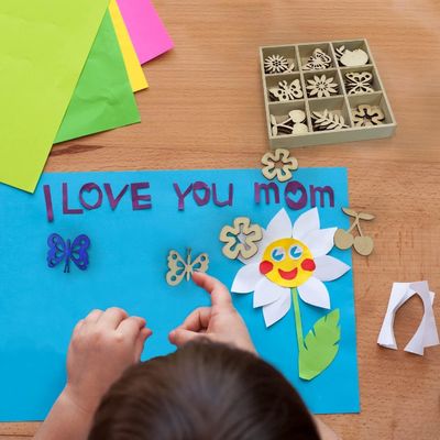 Enfeites de madeira cortados a laser em branco fatias em flor tema para decoração da natureza 45pcs