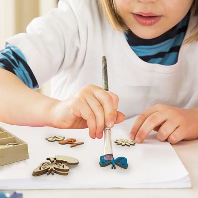 Enfeites de madeira cortados a laser em branco fatias em flor tema para decoração da natureza 45pcs