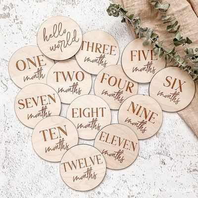 Cartões de aniversário mensal do bebé 13 peças de presente para recém-nascidos para o primeiro ano de crescimento