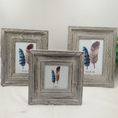 Quadros de madeira 4 " 6 " 7 " em estilo rústico personalizado esculpido à mão com cor simples