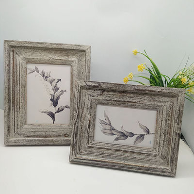 Quadros de madeira 4 " 6 " 7 " em estilo rústico personalizado esculpido à mão com cor simples