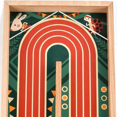 Impressão de gravura a laser Multicolor Sling Puck Game Shot Toy para brincar educacional