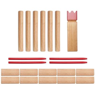 Leve suas atividades ao ar livre para o próximo nível com o Hardwood Kubb Yard Game Set