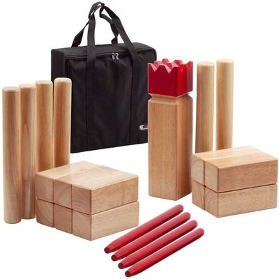 Leve suas atividades ao ar livre para o próximo nível com o Hardwood Kubb Yard Game Set