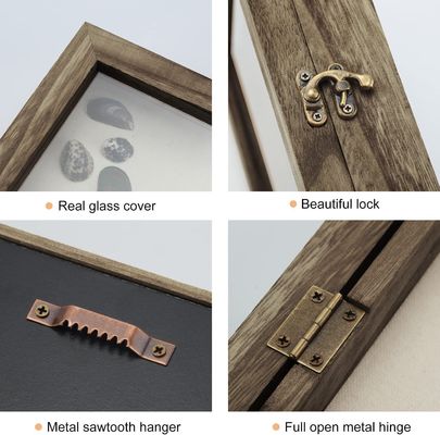 Caixa protetora de sombras para preservação de fotos e memórias 25.4x20.3x5.6