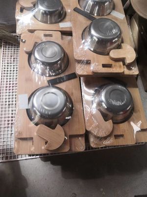 Bamboo ajustável elevado para cães e gatos suportador de comida para cadeias Lojas de compras comerciais