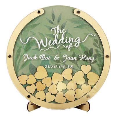 Quadro de madeira queimada personalizado Livro de convidados alternativo para o amor