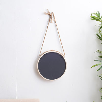 30x30cm Logotipo personalizado Aceitável Espelho pendurado redondo de estilo nórdico para decoração doméstica