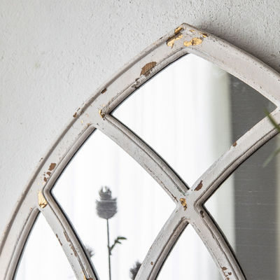 Estrutura de espelho de madeira de estilo natural Decorativo com prateleira de armazenamento Branco ou cor personalizada