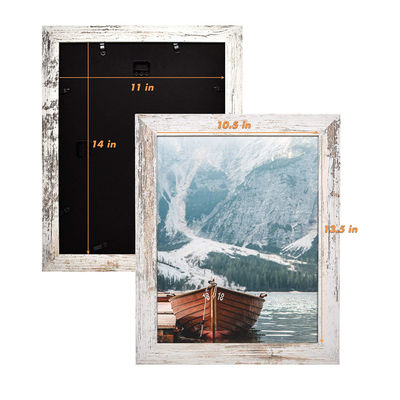 Conjuntos de molduras de fotos de madeira Shabby Chic com decoração de parede rústica personalizada