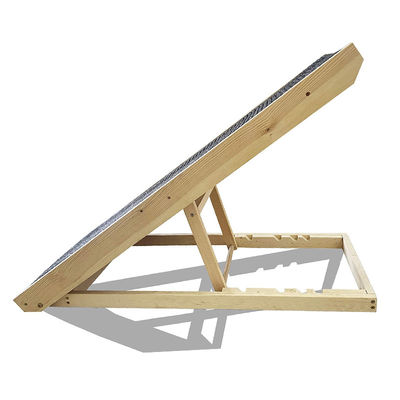 Rampa dobrável de madeira de cor simples para animais pequenos Cama de cão de estimação Pedido OEM/ODM