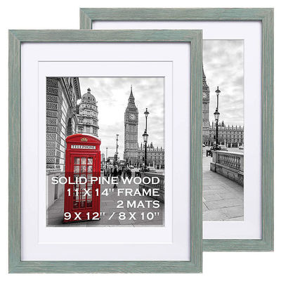 4x6 5x7 6x8 9x13 11x14 13x18 Quadros de visualização de imagem de madeira rústica com logotipo personalizado