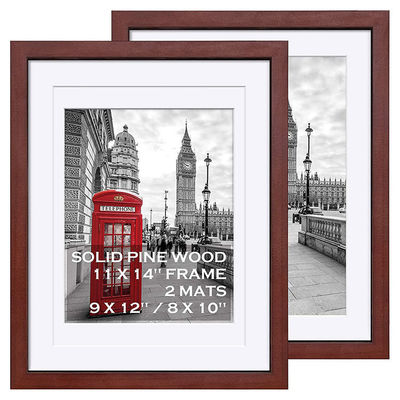 11x14 "Casa Simples Estilo Moderno Madeira Quadro Fotográfico Preto feito de MDF Mancha de Cor