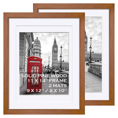 11x14 "Casa Simples Estilo Moderno Madeira Quadro Fotográfico Preto feito de MDF Mancha de Cor