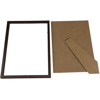 Quadro fotográfico de madeira maciça de cor personalizada com quadro interno removível e vidro real