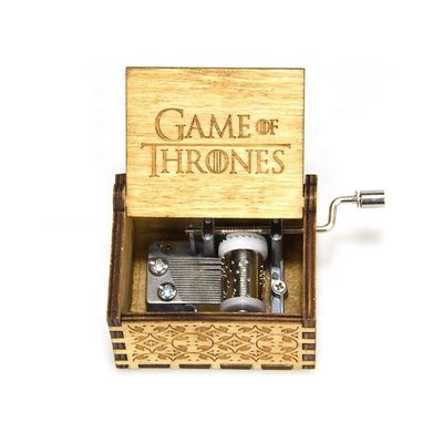 Pequenas Caixas de Música de Cor de Madeira de Pinheiro 6.3x5x4.2cm para Presentes de Natal em Grande Demanda