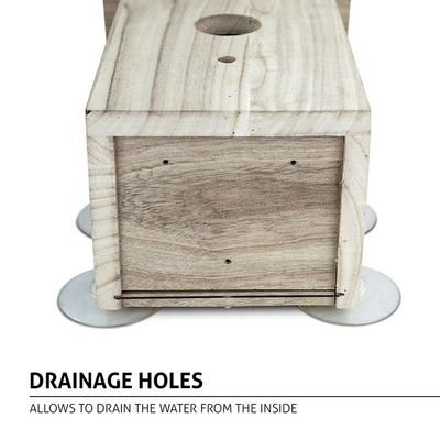 Logotipo personalizado Casa de pássaros de madeira adorável decorativa para exibição de decoração de jardim ao ar livre