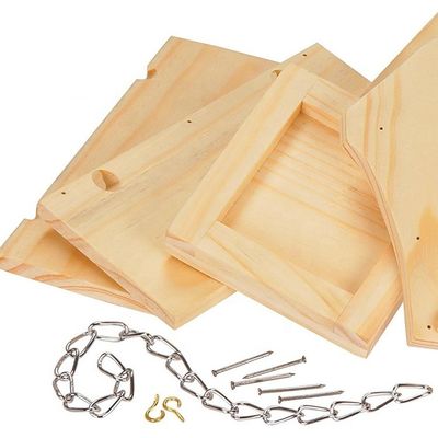 Pequena decoração de exterior personalizada Pombos Casa de pássaros Todas as estações Alimentação de madeira