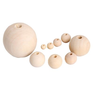 20mm Bulk Round Wood Beads ótimo para DIY presentes e colares em cor natural