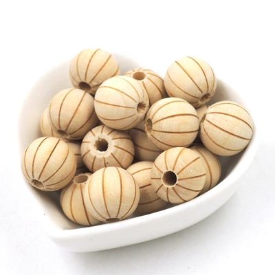 20mm Bulk Round Wood Beads ótimo para DIY presentes e colares em cor natural