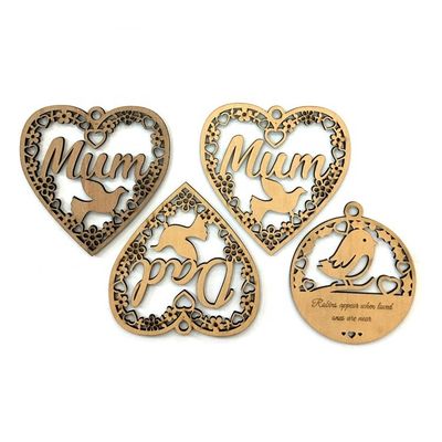 Produtos de decoração de Natal Forma de animal Ornamento de feltro de madeira para eventos