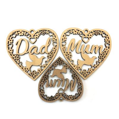 Produtos de decoração de Natal Forma de animal Ornamento de feltro de madeira para eventos