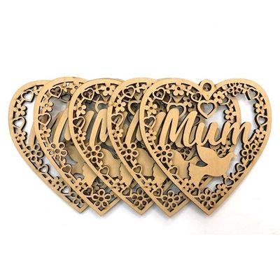 Produtos de decoração de Natal Forma de animal Ornamento de feltro de madeira para eventos