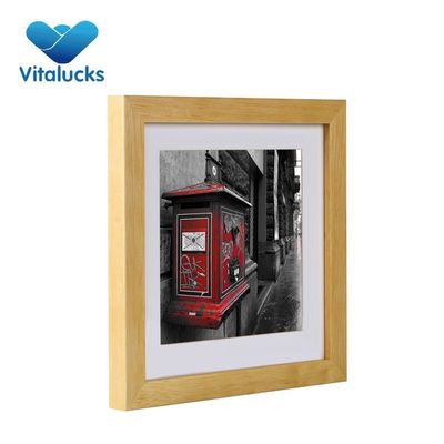 Quadro em madeira de cor simples Pinheiro inacabado para quadro fotográfico a cores personalizado