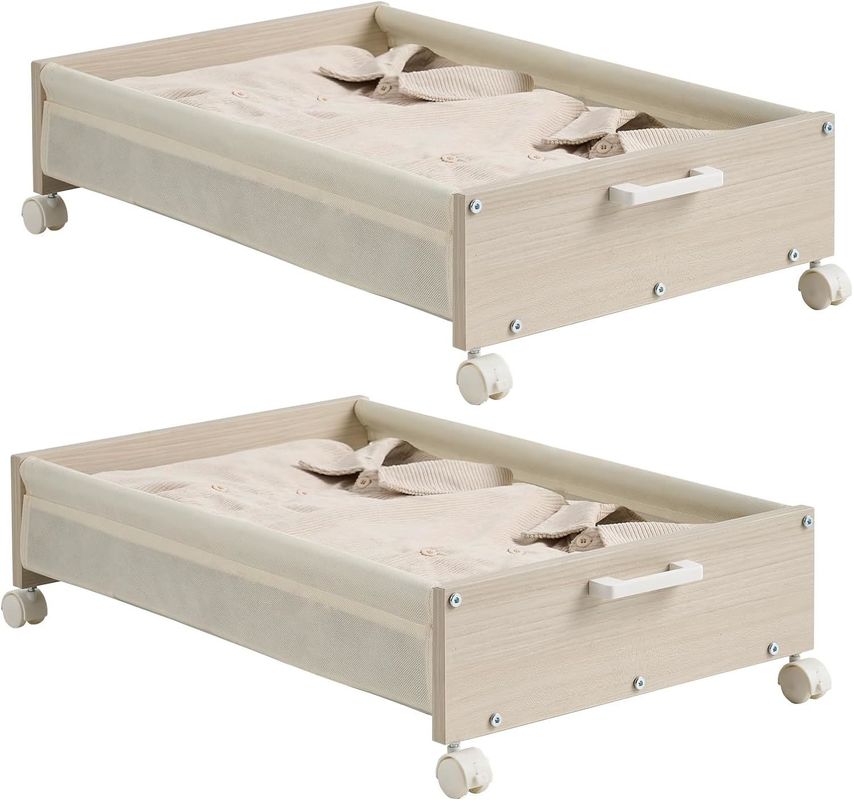 Armazenamento de utensílios de mesa sob a cama Caixas com recipientes de madeira pesados e logotipo aceitável