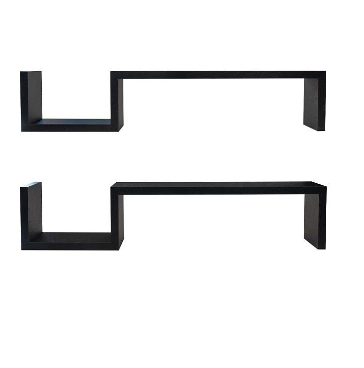 S Shape Design Decoração Prateleiras Flutuantes De Madeira Prateleiras De Parede Para Quarto