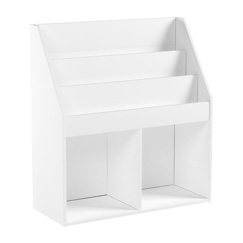 Armazém de livros de madeira esculpida Armazém de livros Armazém de armazenamento Display Rack Organizador para Crianças Crianças