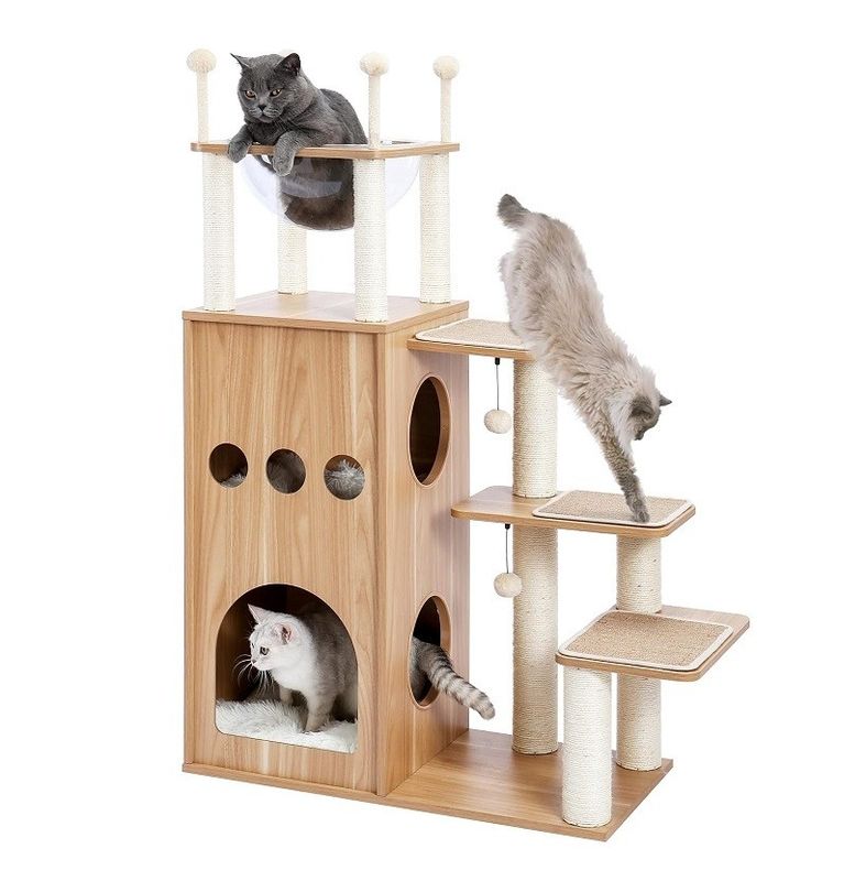 OEM ODM aceitável robusto Frisco Castle Cat Tree Tower Moderno 51 Extra Alto Condo de Gato