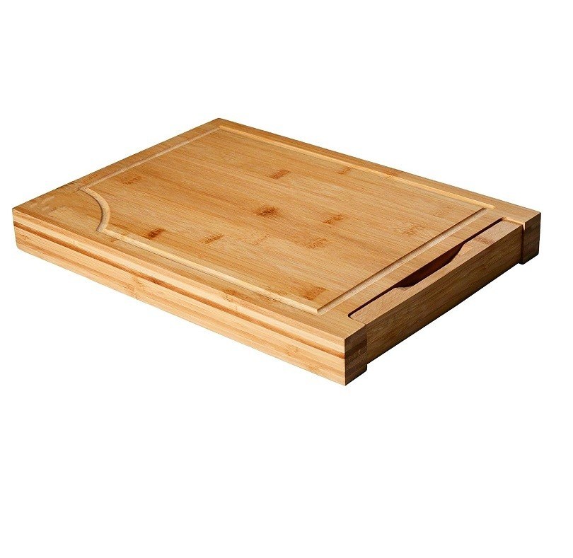 Tabela de corte de bambu profissional com blocos de corte de escala e quadrado