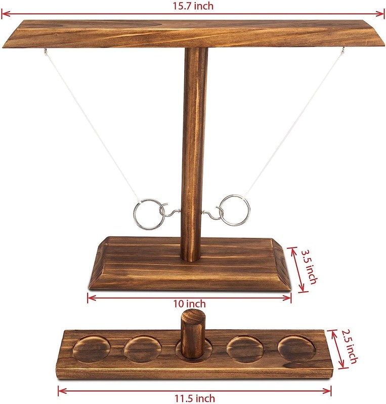 Jogo de lançamento de ganchos de madeira maciça popular personalizado para a experiência de aprendizagem do bar