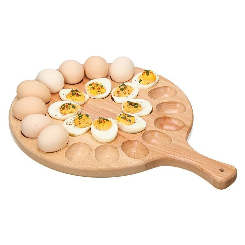 Caixa de madeira de 24 buracos para armazenamento de utensílios de cozinha