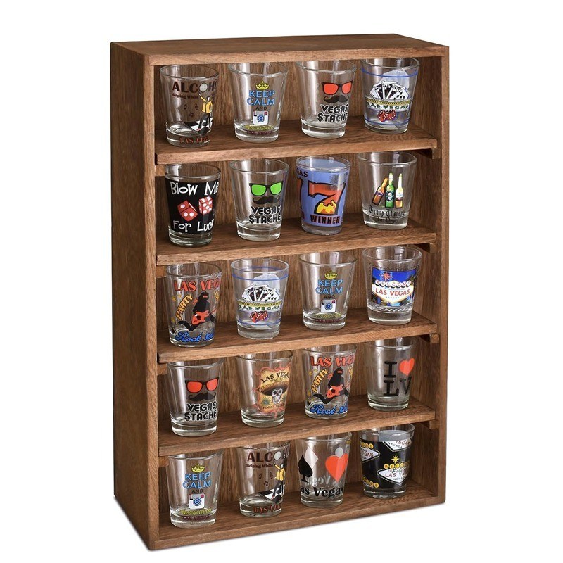 Prateleiras de display de madeira montadas na parede A solução de armazenamento doméstico perfeita para colecionadores