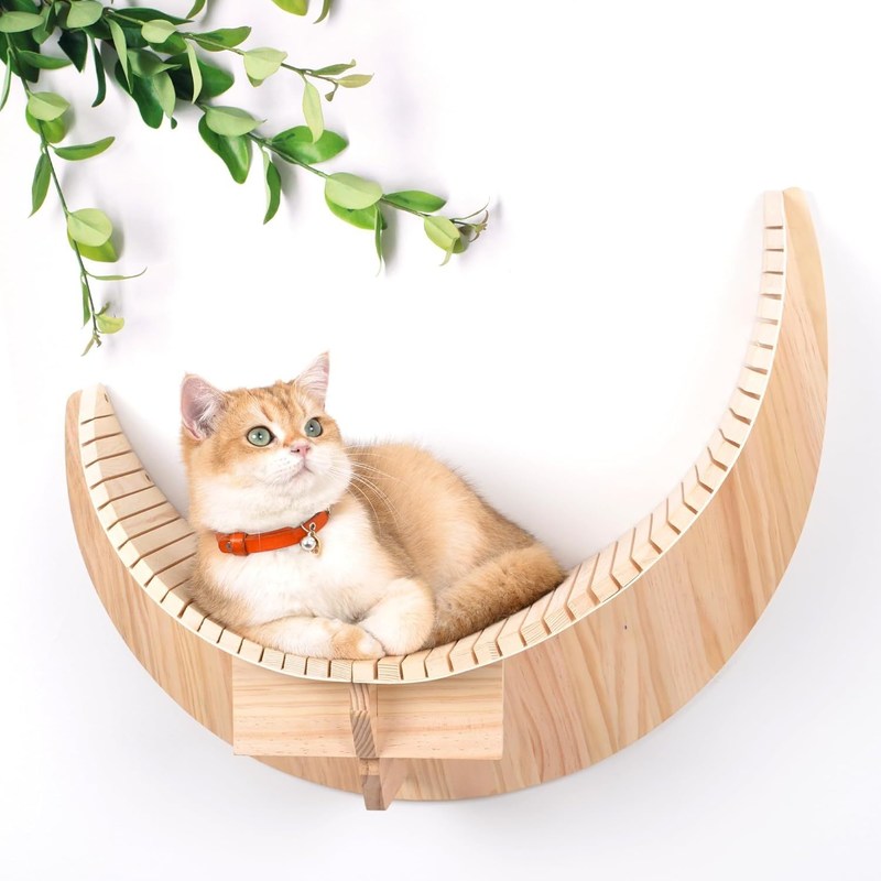Materiais principais Madeira de pinho Madeira Moon Cat Shelf e Perches Cat Wall Shelves Mobiliário