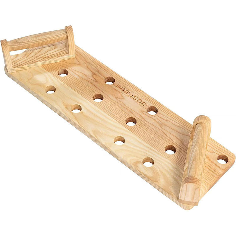 10 em 1 Solid Wood Push Up Stands Board para ginásio portátil em cor branca/preta/madeira